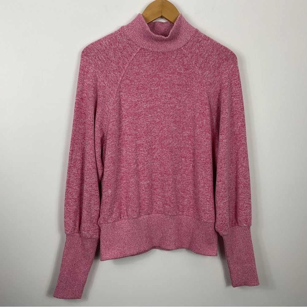 Maeve Anthropologie Raspberry Mock Neck Pullover Sweater Womens Small